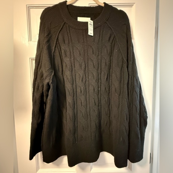aerie Sweaters - Aerie Cable Knit Black Sweater